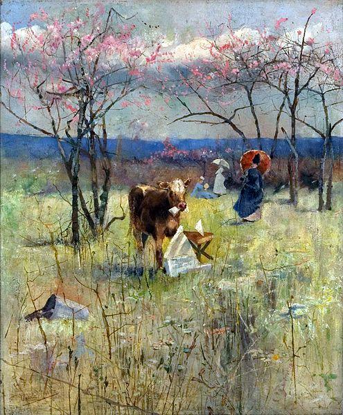 Charles conder An Early Taste for Literature China oil painting art